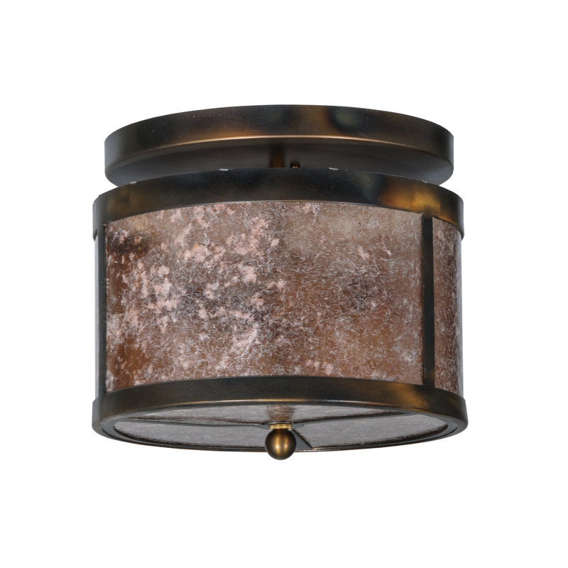 Plafonnier semi-encastré à tambour 11" unique 2 lumières