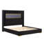 Lit plateforme tapissier contemporain avec simulateur de foyer 3D et audio Bluetooth-1545680937-1545680939
