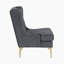 Fauteuil d'appoint moderne et contemporain de 28 po avec revêtement en chenille Holverson, dossier cousu à losanges, pieds en métal doré brossé-133121628