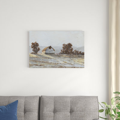 " Snow Covered Hillside I " by Ethan Harper Painting Print