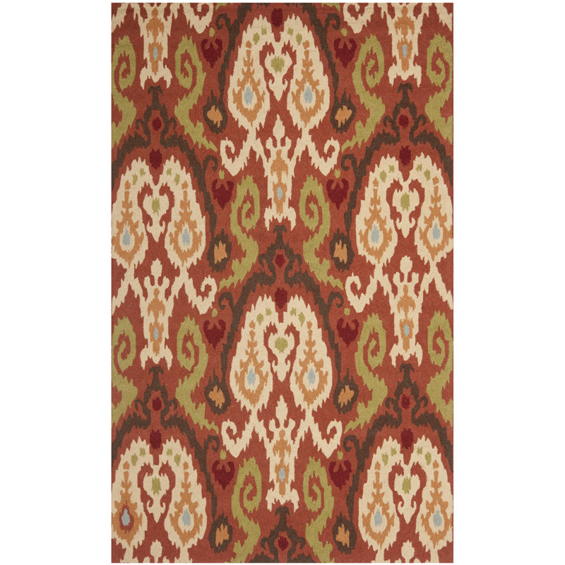 Chelsea Hand Hooked Wool Pile Oriental Rug, Rectangle 3'9" x 5'9"