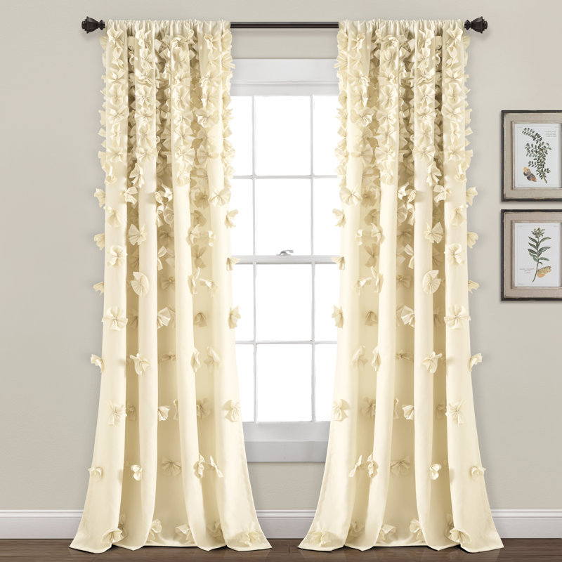 Semi Sheer Curtain, Width 137 x Drop 241 cm, Buttercream