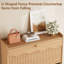 Armoire de rangement cannelée l 31,5 po avec 2 tiroirs rabattables, conception autoportante étroite-130915799