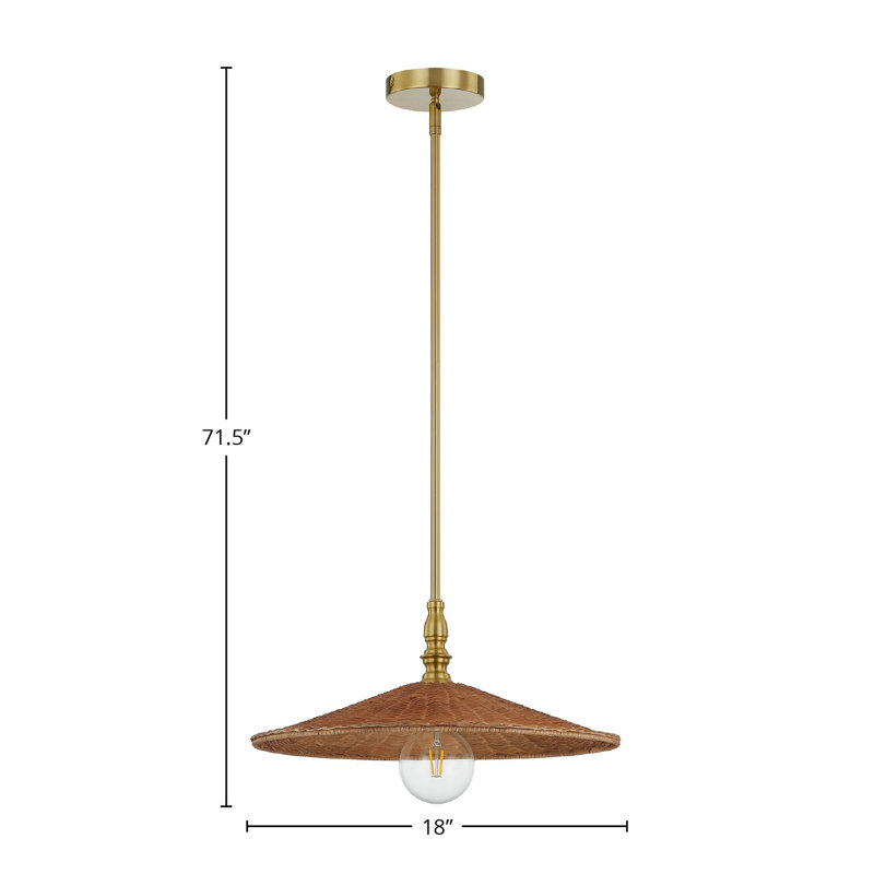 Luminaire suspendu Sheldon, naturel
