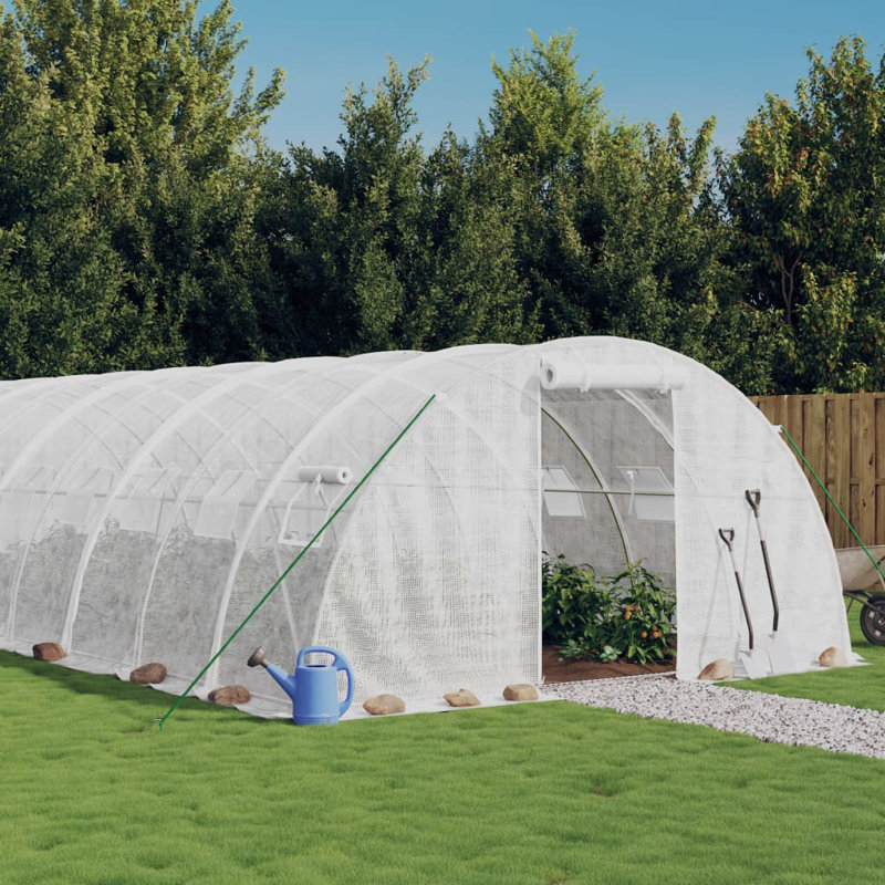 Bristyn Hobby Greenhouse, 200cm H x 1600cm W x 400cm D, White
