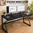 60" Computer Desk for Home Office, Industrial Writing Desk with Metal Frame, Large Workstation Table for Bedroom Apartment Study-710233843-708199116
