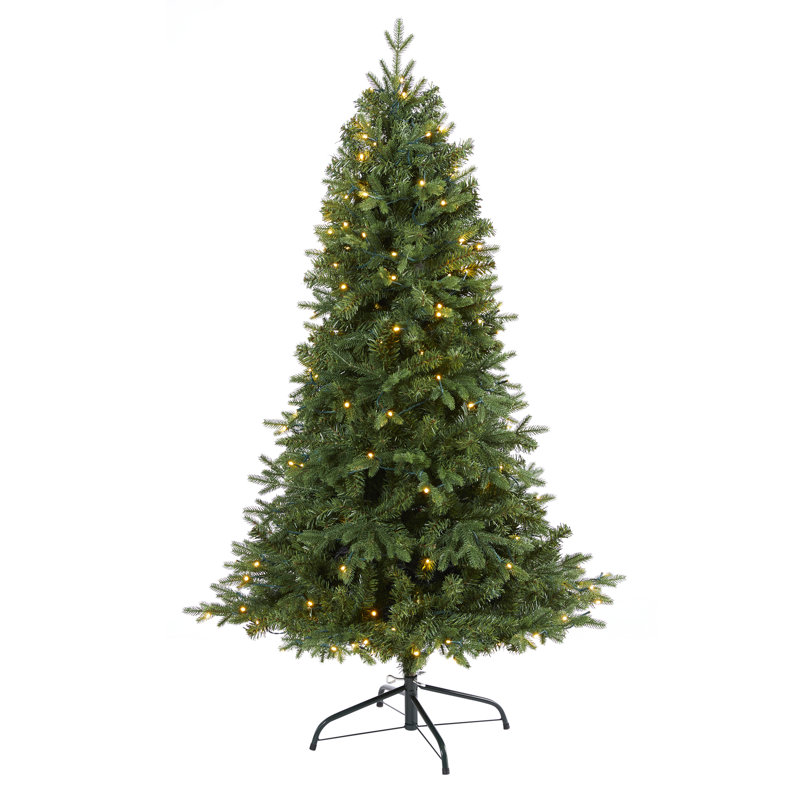 Lighted Artificial Fir Christmas Tree, 5' H
