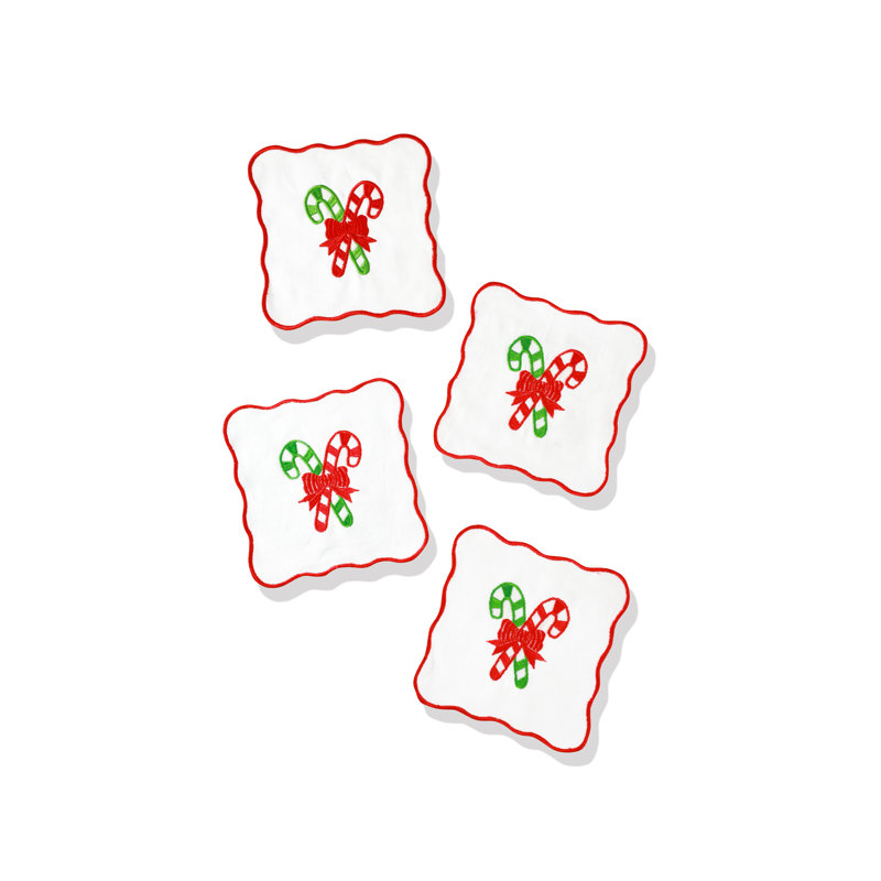 Ensemble de 4 serviettes de table brodées