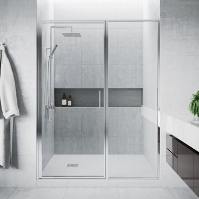 Axio 60 - 60 x 72" Framed Pivot Shower Door 5/16" Clear Tempered Glass