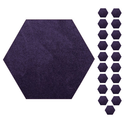 Forelli Furnish My Place Modern Plush Pet and Kids Friendly Solid Color Area Rug in Purple Set Of 20, Stain & Fade Resistance, Perfect for Living Room, Dining Room, Bedroom, Playroom and Kidsroom, Event, Wedding Rug