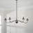 5 Light Black Chandelier In Mid-Century Modern Meridian Style-347366798