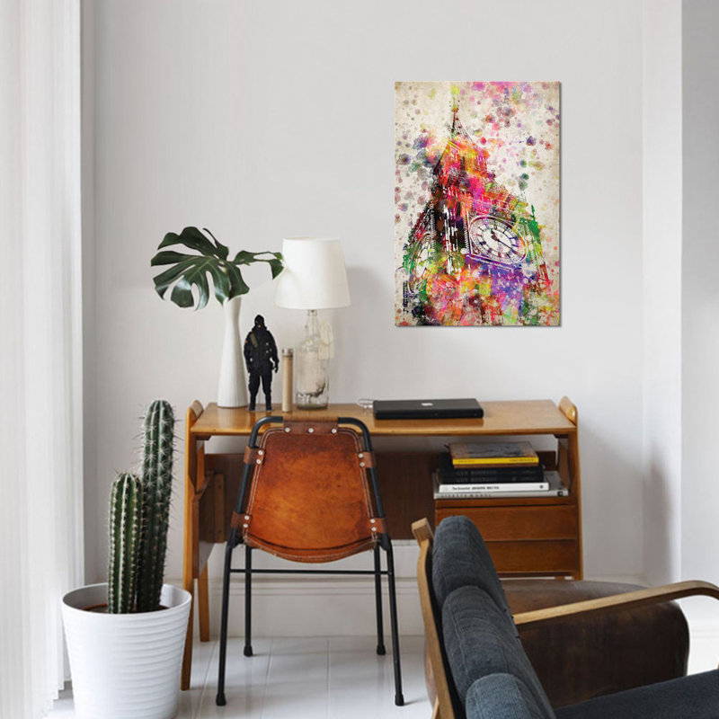 « big ben », reproduction d’impression sur toile, H 18 po x l 12 po x P 1,5 po, Toile tendue, Pas de tapis