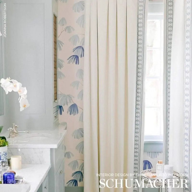 Schumacher x David Kaihoi Weeping Pine Wallpaper, Slate