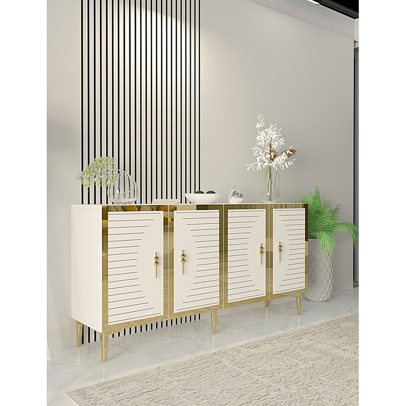 Console, White/Gold
