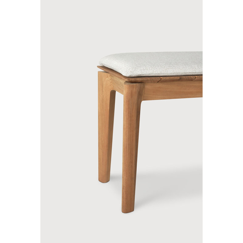 Bok Outdoor Teak Dining Bench, Off White