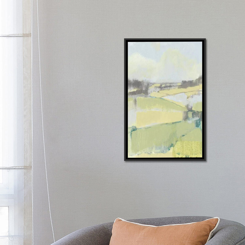 « doux fields i », impression sur toile, H 26 po x l 18 po x P 1,5 po, Toile avec cadre noir, Pas de tapis