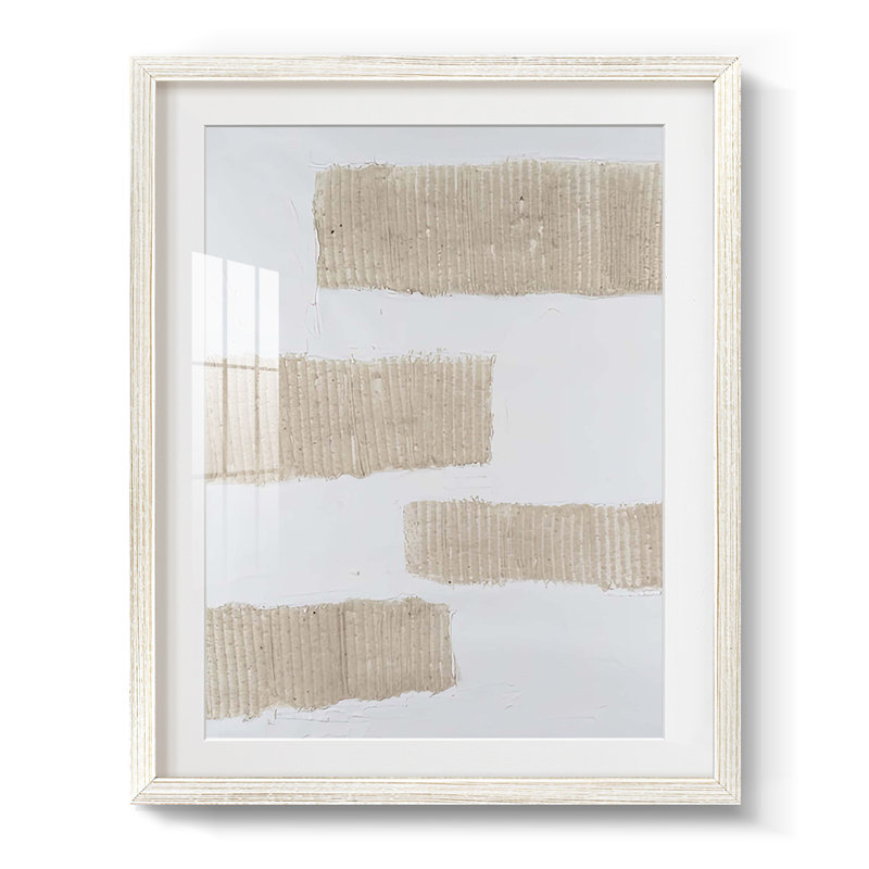 Ecru Textures I -Framed Print, 19.5" H x 16.5" W