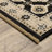 Kuester Traditonal Bordered Floral Beige/ Black Wool Blend Area Rug-132817824