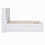 Grand lit plateforme avec tête de lit et 8 tiroirs, blanc-522779825-522779826