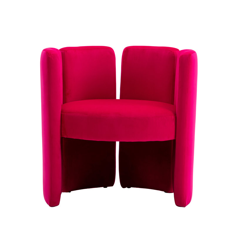 Dal 19'' H Velvet Upholstered Side Chair, Rose