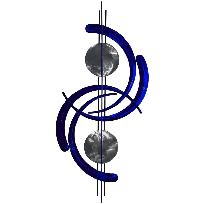Meyerdirk Art Contemporary Steel Wall Art - Candy Blue, Candy Blue