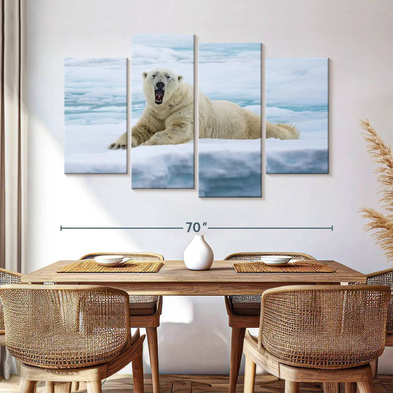 Brampt Polar Bear Wakes Up, 42" H x 68" W