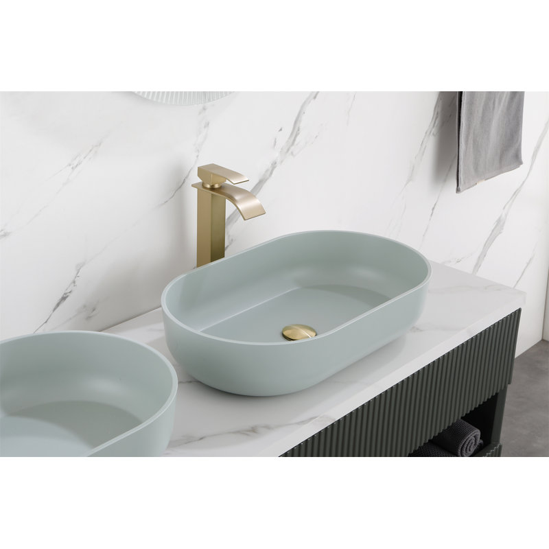 Lavabo vasque de salle de bain moderne ovale 24 "x 14" Modern