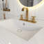 Meuble-lavabo blanc de 24 po avec lavabo en céramique intégré, armoire de salle de bain avec 2 portes et 2 tiroirs-127520523