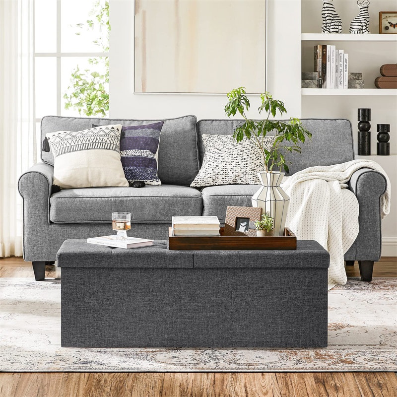 Stanju Linen Storage Bench, Grey