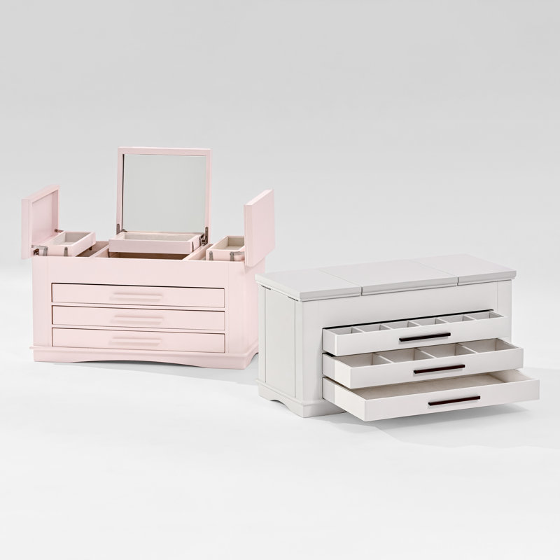 Grande boîte à bijoux contemporaine, Blanc