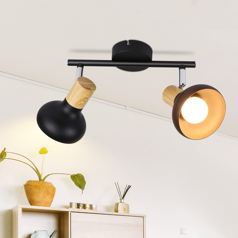 Ceiling spotlight flame ceiling light vintage - ceiling lamp hallway black ceiling spots E14 industrial spotlights inside metal 350° swivel spots for bedroom living room (without bulb)