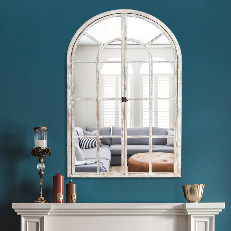 Arch Wall Mirror, Weathered White