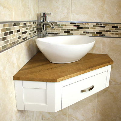 Giovani 550mm Single Bathroom Vanity with Vessel Ceramic Basin