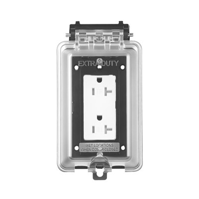 Heavy-Duty Weatherproof Outdoor Outlet Cover - Lockable & Extra-Duty Electrical Box Protection for Wet Locations