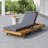 Lounge Chaise Set, Space Available On One Side,acacia SOLID Wood With Lounge Cushion (Dark Grey & Triple Fold) - Matching Cream Version Available-474856918