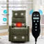 Fauteuil inclinable manuel chauffant chauffant avec fauteuil à bascule et pivotant en tissu, vert-290366399