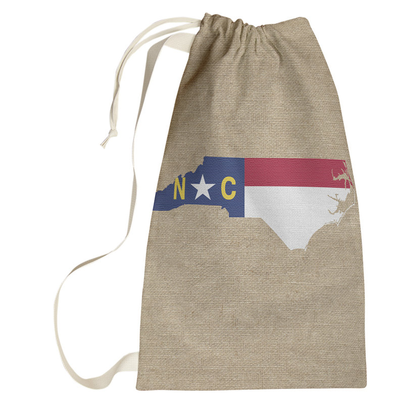 Sac à linge united states flag, Grand H 76,5 po x l 29,5 po x P 1,5 po, Beige bleu blanc rouge, Caroline du Nord