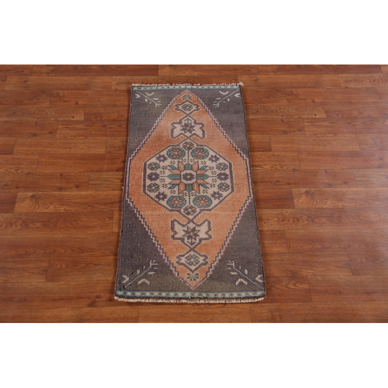 Tapis géométrique en laine pour vestibule oriental Anatolian 2x3