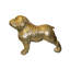 Statue de bouledogue doré en bronze géant - Taille: L 62 po x l 26 po x H 44 po.