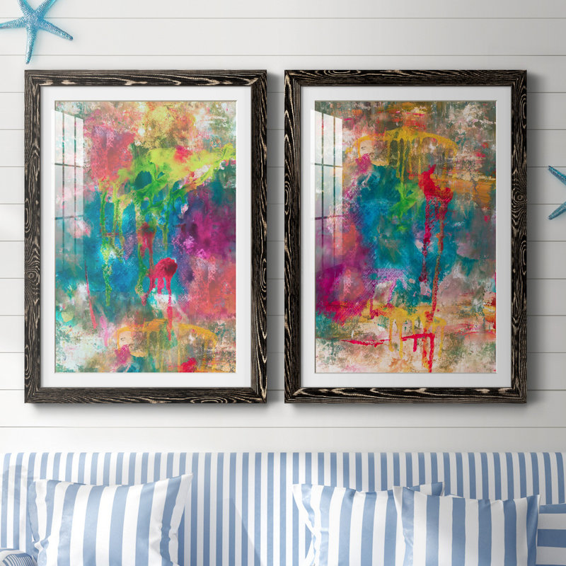 Summer Night I - Ensemble de 2 reproductions d'art, H 44 po x l 31 po x P 1 po, H 31,5 po x l 47 po x P 1,5 po, Blanc