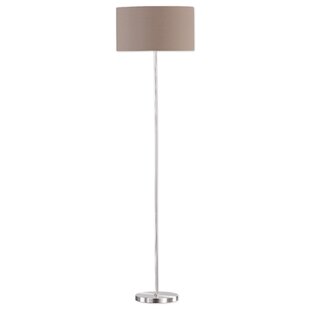 Eco 151cm Mattes Nickel Traditional Floor Lamp with Outlet