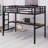 Metal Loft Bed With Power Outlet And LED Lighted, Space-Saving