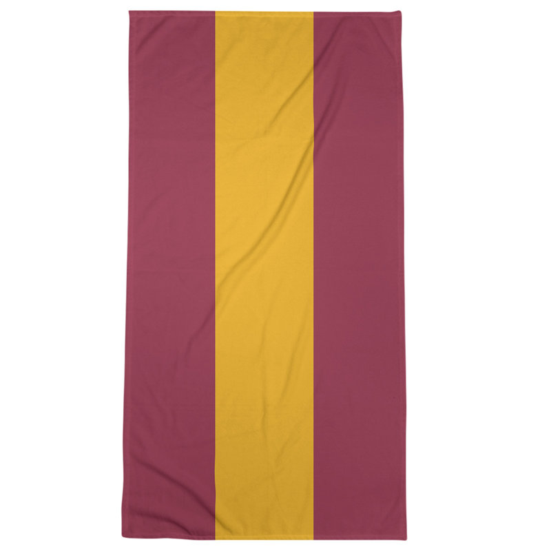 Bath Towel, Sangria Red/Yellow