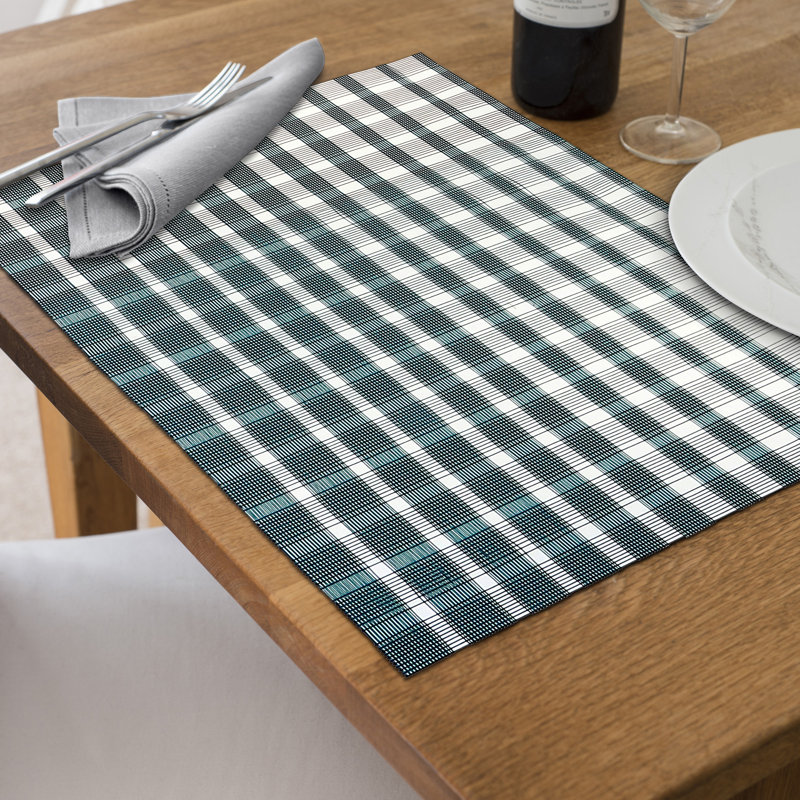 PVC Geometric Placemat, Blue