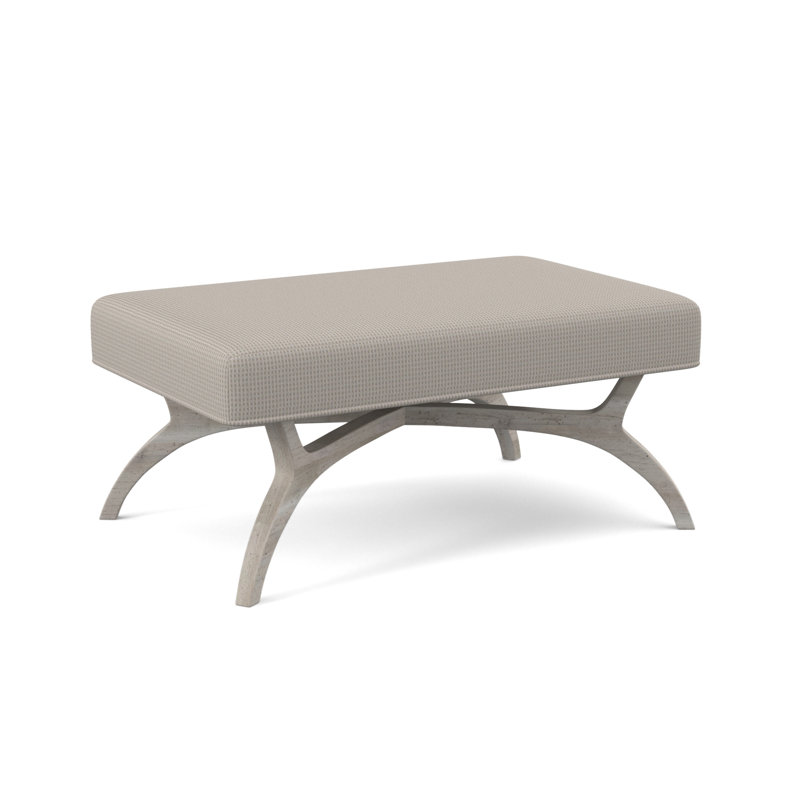 Ansel Upholstered Bench, Bisque, Filigree Ivory