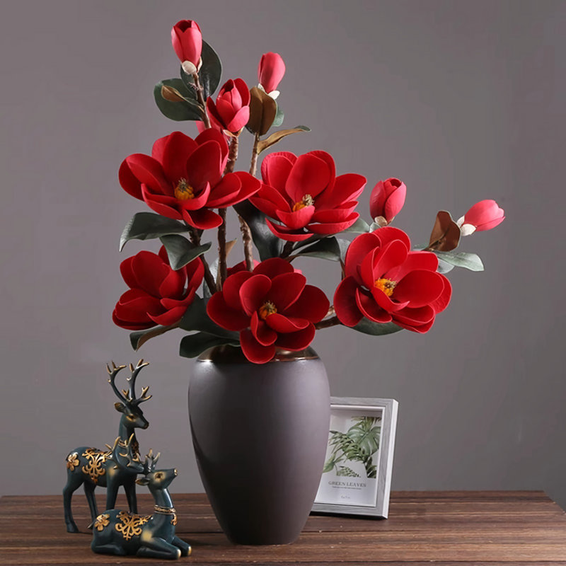Simulated Flower Set Decoration, Red