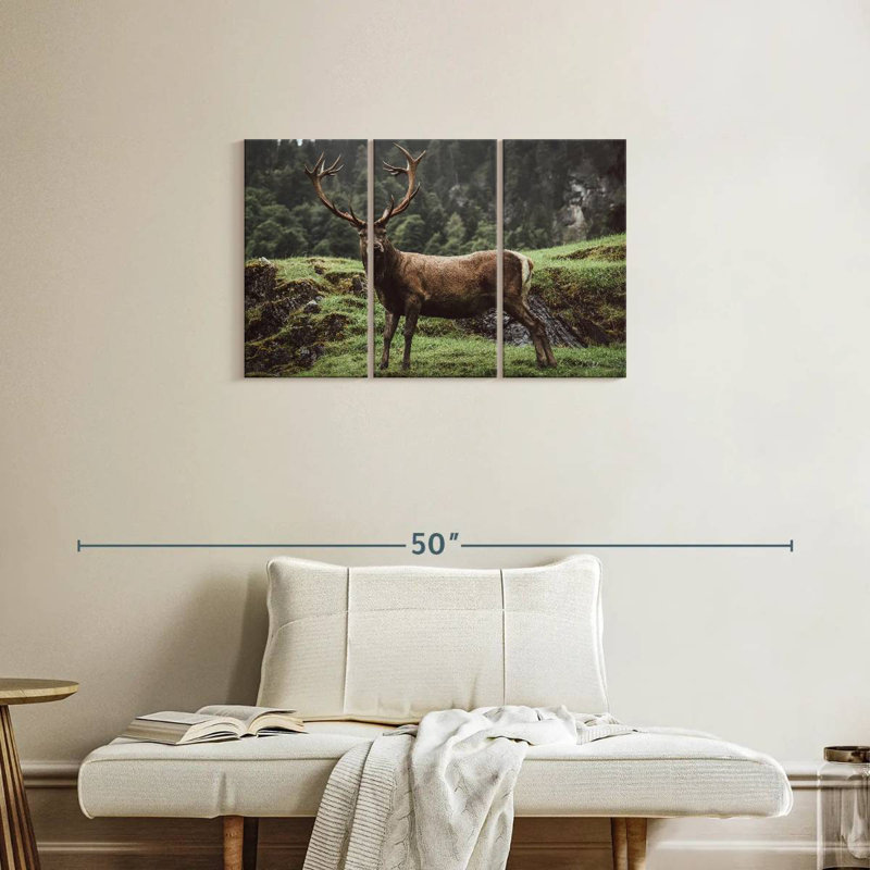 Brampt Majestic Mountain Deer, 20" H x 33" W