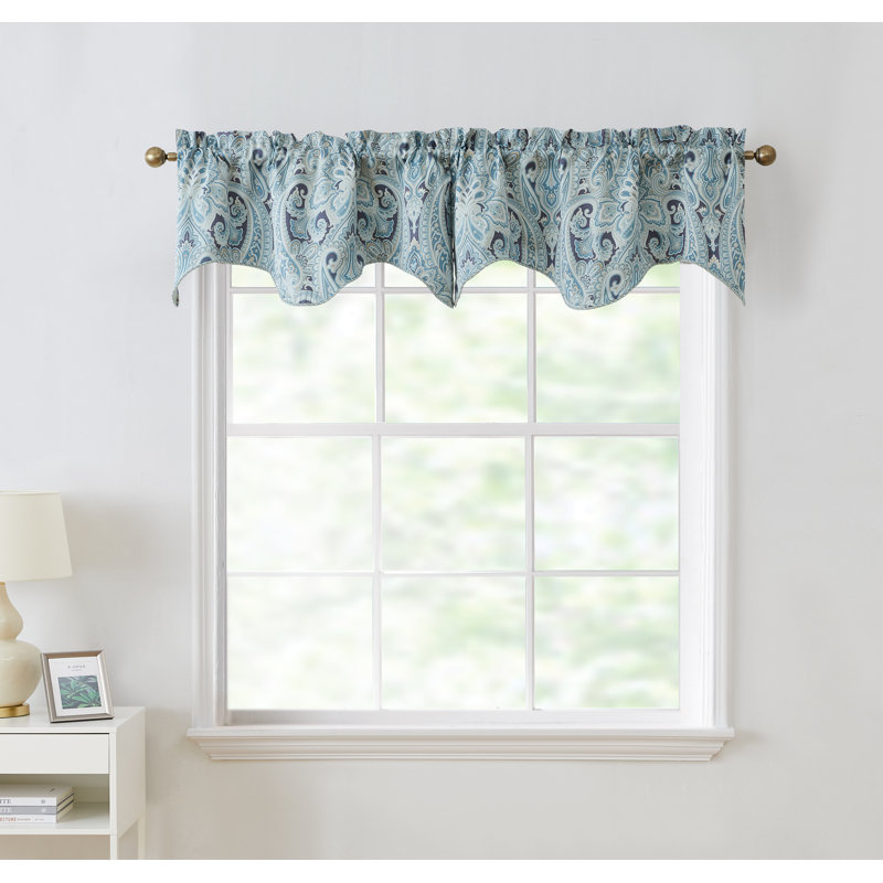 Gillot Blackout Rod Pocket 50" Window Valance, Blue
