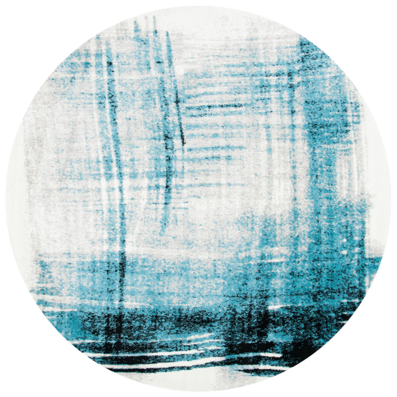 Skyler Performance Abstract Rug, Round 6'7"