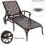 1 chaise longue en fonte d'aluminium, brun